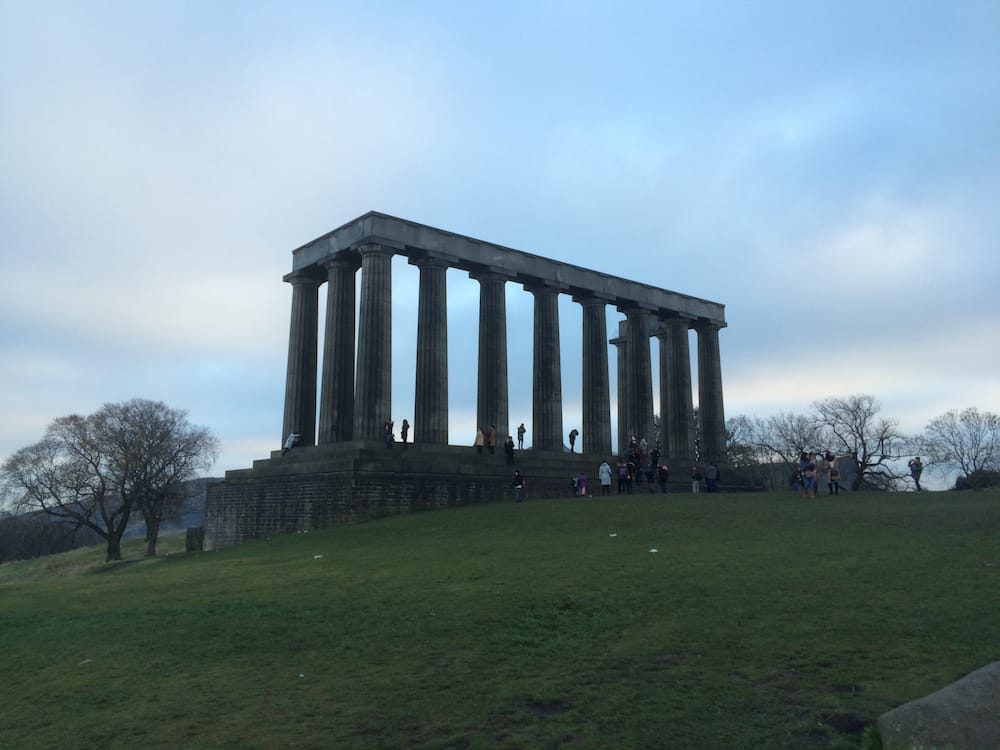 An unfinished monument at Calton Hill